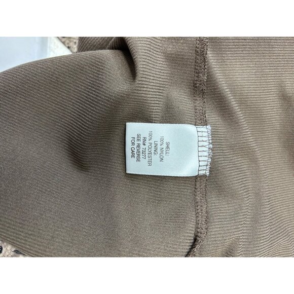 Croft & Barrow Womens 3X Top V-Neck Floral Paisley Print Beige/Black Polyester/N - Picture 5 of 8